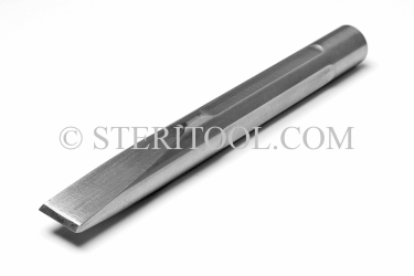 #10285 - 5/8"(15.8mm) Stainless Chisel 12"(300mm) OAL. chisel, stainless steel